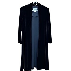 Vintage Another Thyme Black Velour Duster